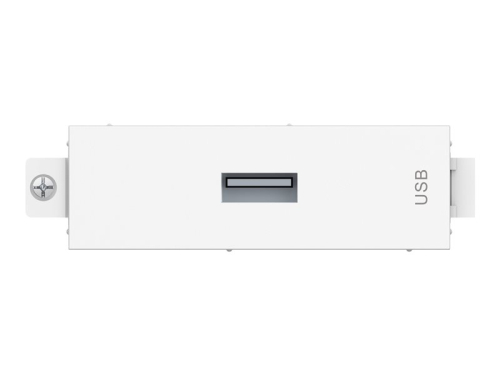 Placa Modelar USB VISION Techconnect Modular AV Faceplate - LIFETIME WARRANTY - USB A (on front) to B module - square "B" type socket on the rear and "A" type socket on the front - USB 2.0 - fixes into Techconnect surrounds - plastic - white