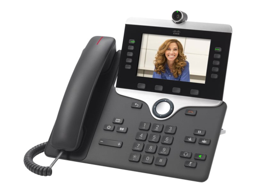 Telefone com câmara digital, interface Bluetooth Cisco IP Phone 8865 - Videofone IP IEEE 802.11a/b/g/n/ac (Wi-Fi) - SIP, SDP - 5 linhas - carvão vegetal CP-8865-K9=