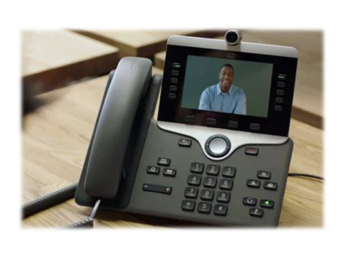 Telefone com câmara digital, interface Bluetooth Cisco IP Phone 8865 - Videofone IP IEEE 802.11a/b/g/n/ac (Wi-Fi) - SIP, SDP - 5 linhas - carvão vegetal CP-8865-K9=