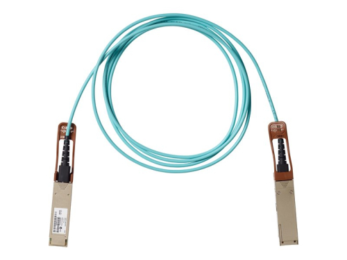 Cisco - Cabo de ligação directa 100GBase - QSFP para QSFP - 1 m - fibra óptica - activo - para P/N: C9500-32C-EDU, C9500-32QC-EDU, N9K-X9788TC-FX-RF, NCS-55A1-24H-B, NCS-55A1-36H-SE-S