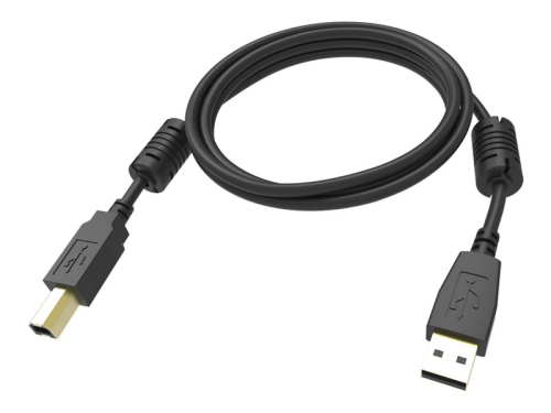  Cabo USB para USB Tipo B  2MT VISION Professional USB 2.0 USB-A  480mbit/s USB-A (M) USB-B (M) 28+24 AWG Preto