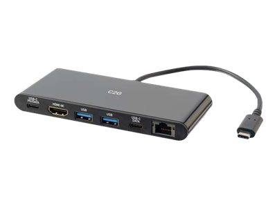 Docking Station C2G USB-C 4K HDMI Ethernet USB Estação de engate USB-C Thunderbolt 3 HDMI - GigE