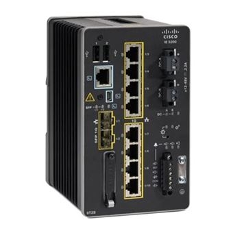 Switch de Rede Cisco Catalyst IE3200 Rugged Series - Network Essentials - interruptor - Administrado - 8 x 10/100/1000 + 2 x Gigabit SFP - montável em trilho DIN - DC power
