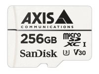Cartão de memória 256GB flash AXIS 02021-001 Surveillance (adaptador microSDXC para SD Incluído) Video Class V30 / UHS Class 3 / Class10 para AXIS D3110, M3085, M3086, M5075, P3818, Q1656, Q1715, Q1942, Q3538, Q6100, P37 Series