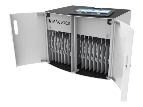 Armário de Carregamento Segurança Compulocks SOLO-EU Tablet / Laptop para 16 tablets  tamanho de tela: 13"  montável em parede, montável em carrinho