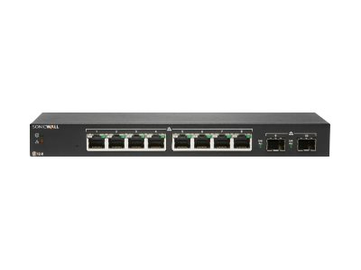 Switch 8 Portas SonicWall SWS12-8, Interruptor, Administrado, 8 x 10/100/1000 + 2 x Gigabit SFP, desktop 02-SSC-2462