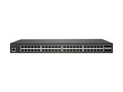 Switch 48 Portas SonicWall SWS14-48, Interruptor ,Administrado ,48 x 10/100/1000 + 4 x 10 Gigabit SFP+ , montável em trilho 02-SSC-2465