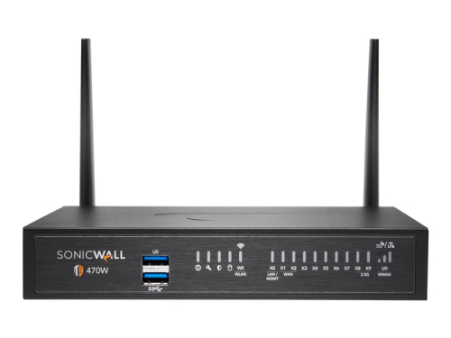  Dispositivo de Segurança, GigE, 2.5 GigE, Wi-Fi 5, 2.4 GHz, 5 GHz, NFR SonicWall TZ470W, secretária 02-SSC-6442