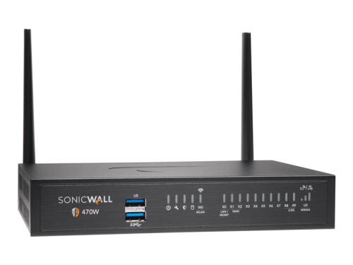  Dispositivo de Segurança, GigE, 2.5 GigE, Wi-Fi 5, 2.4 GHz, 5 GHz, NFR SonicWall TZ470W, secretária 02-SSC-6442