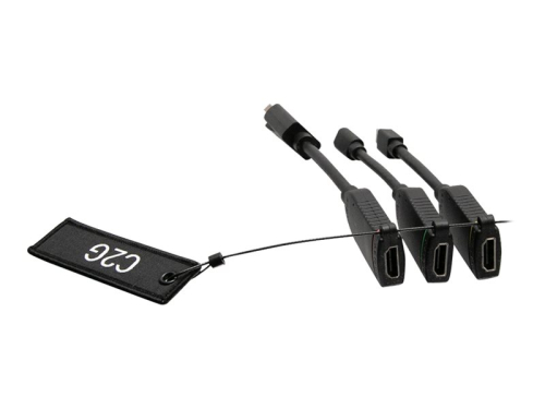 Kit adaptadores de vídeo preto suporte de 4K C2G HDMI Dongle Adapter Ring with Color Coded Mini DisplayPort, DisplayPort, USB-C C2G30028