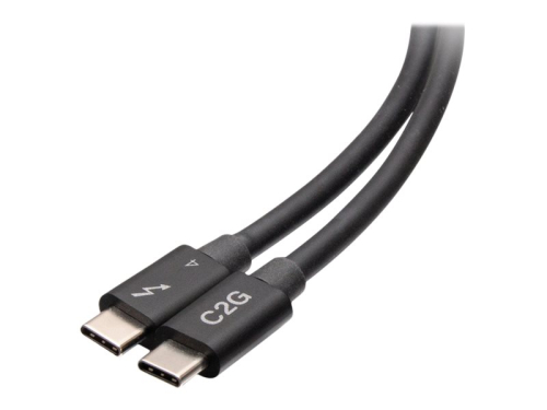 Cabo C2G 50Cm Thunderbolt 24 pin USB-C (M)  24 pin USB-C (M) USB 3.2 / DisplayPort 2.1 / Thunderbolt 4  30 V  Fornecimento de energia USB (100W), suporte 8K 60Hz, suporte 4, 40Gbps C2G28885