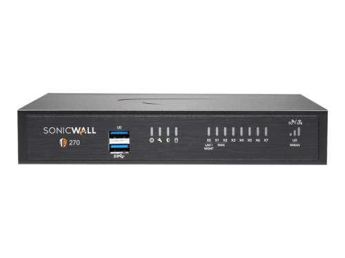 Dispositivo de segurança Firewalls SonicWall TZ270 - GigE - Troca Promocional SonicWall Gen 7 - secretária