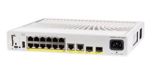 Switch Cisco Catalyst 9200CX Network Advantage compacto L3 Administrado 1000Base-T 2 x 10 Gigabit SFP+ montável em trilho , C9200CX-12P-2X2G-A
