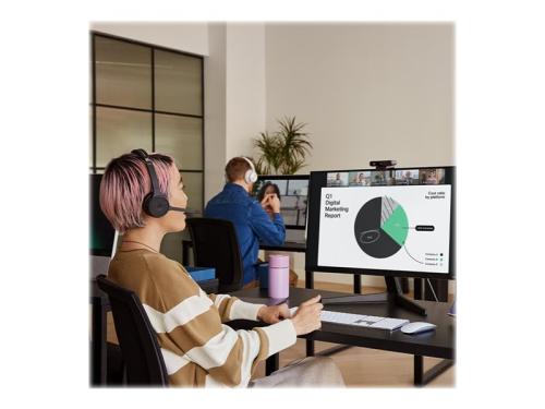 Auscultadore com Microfone Cisco Headset 722 bluetooth sem fios preto carvão Cisco Webex Certified