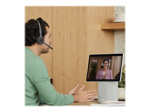 Auscultadore com Microfone Cisco Headset 722 bluetooth sem fios preto carvão Cisco Webex Certified