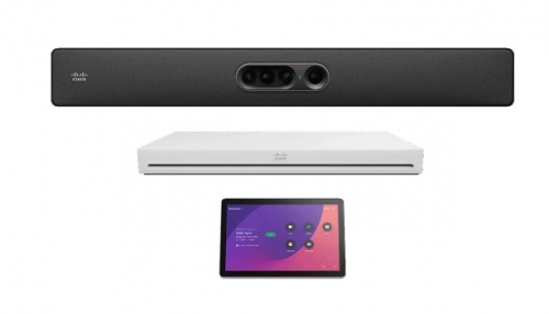 Cisco Webex Room Kit EQ - Conjunto para vídeo conferência (Cisco Webex Quad Camera, Cisco Webex Codec EQ) - Certificado para Microsoft Teams Rooms - preto carvão