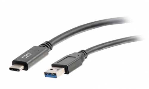 Cabo USB Tipo A (M) para USB-C (M) USB 3.1 30 V 3 A 1.83 m preto C2G 28832