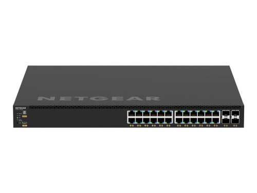 Redes Switchs NETGEAR M4350 Series M4350-24G4XF Interruptor L3 Administrado fluxo de ar frente para trás montável em trilho PoE+ 28PT