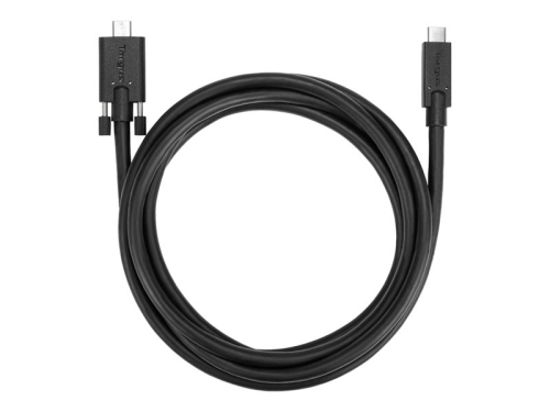 Cabo Targus USB 24 pin USB-C (M) para 24 pin USB-C (M) aparafusável 1.8 m preto  ACC1122GLX