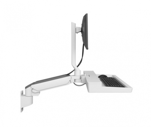 Suporte Ergotron CareFit Combo Arm para ecrã LCD/equipamento PC alumínio, plástico branco , 45-621-251