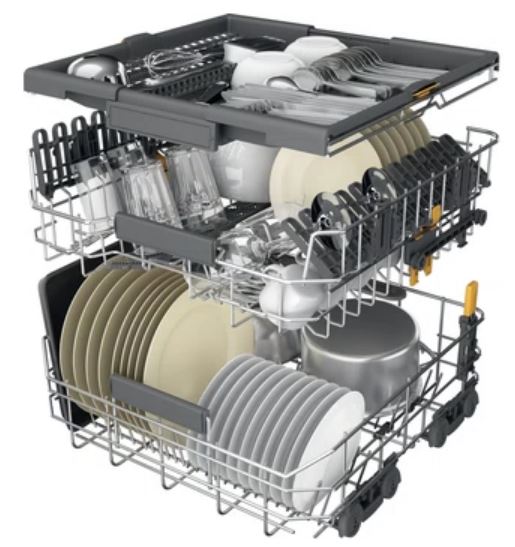 Máquina  lavar louça Whirlpool W7F HP33 X inox 15 Conjuntos 60 cm Classe D