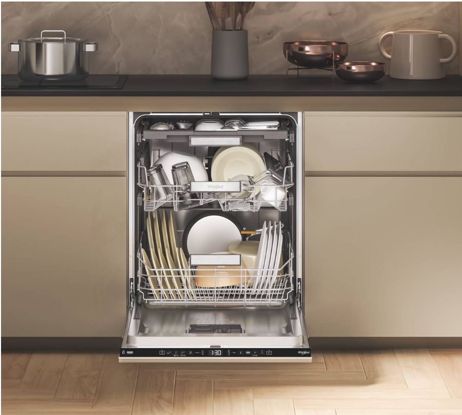 Máquina  lavar louça Whirlpool W7F HP33 X inox 15 Conjuntos 60 cm Classe D