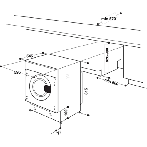 HOTPOINT MAQUINA DA ROUPA ENCASTRE BI WMHG 81485 EU