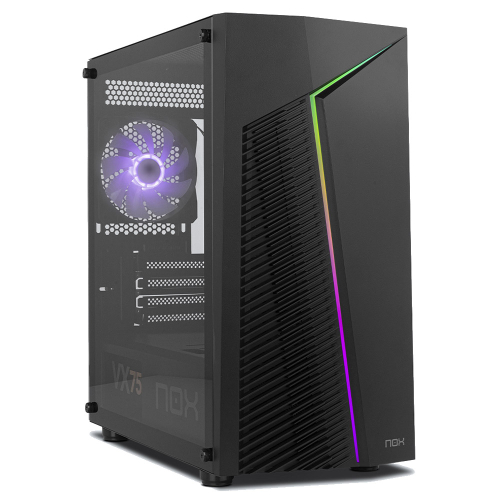 Caixa Micro-ATX Nox Infinity Zeta RGB Vidro Temperado Preta NXINFTYZETA