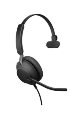 Auscultadores Jabra Evolve2 40 SE UC Mono USB-A isolamento de ruído Otimizado pata UC