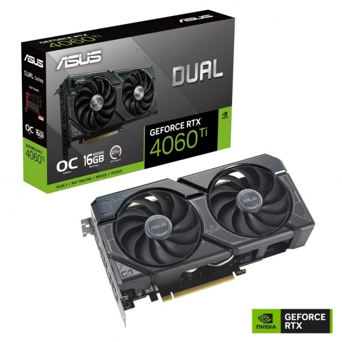 Placa Gráfica ASUS Dual GeForce RTX 4060 Ti OC Edition 16GB GDDR6  90YV0JH0-M0NA00 - Asus - Placas Gráficas 