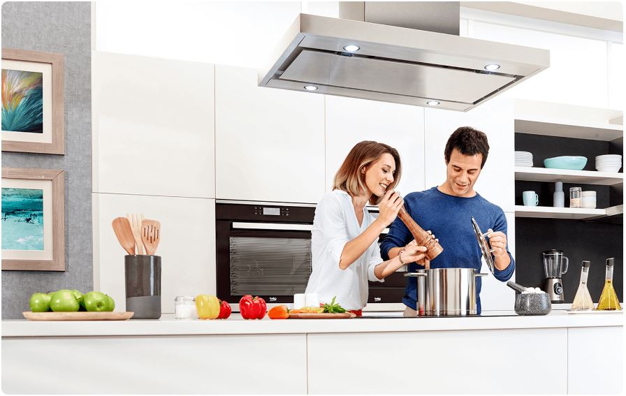 Chaminé de Parede Inox Beko BHCB 91622 BXH AxLxP Cm 102.5x89.8x50.5 Classe E