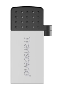 Pendrive OTG Transcend JetFlash 380 16GB USB 2.0 e Micro-USB - Prata , TS16GJF380S