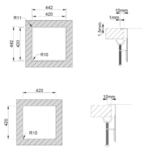 CUBA ESCOVADA RODI BOX LUX 40 C/ VÁLVULA FIRST G08N1AC10643A0