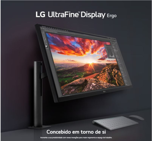 Monitor LG 27UN880P-B IPS Ergo UHD 4K de 27'' com USB Type-C 4K Ultra HD (3840 X 2160) 27UN880P-B Classe F