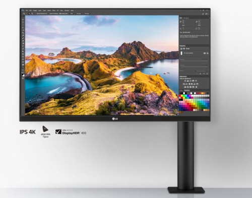 Monitor LG 27UN880P-B IPS Ergo UHD 4K de 27'' com USB Type-C 4K Ultra HD (3840 X 2160) 27UN880P-B Classe F