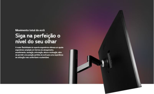 Monitor LG 27UN880P-B IPS Ergo UHD 4K de 27'' com USB Type-C 4K Ultra HD (3840 X 2160) 27UN880P-B Classe F