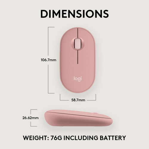 Rato Óptico Logitech Pebble 2 M350s TONAL ROSA