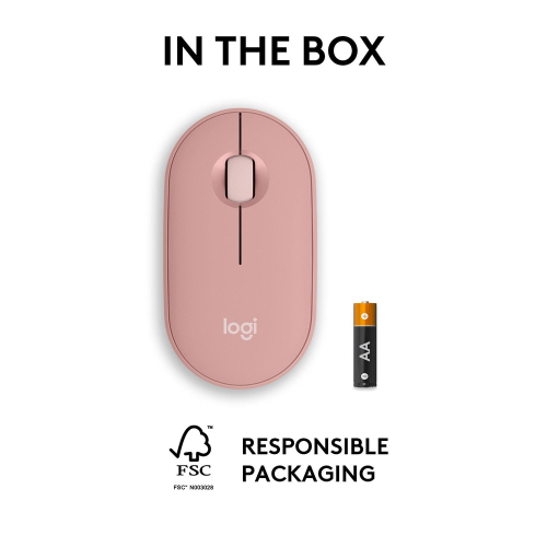 Rato Óptico Logitech Pebble 2 M350s TONAL ROSA