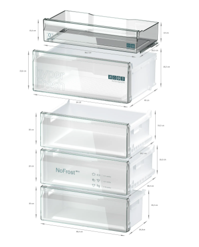 Frigorífico Combinado Siemens de instalação livre 203 x 70 cm Inox easyclean KG49NXIDF 440L Classe D