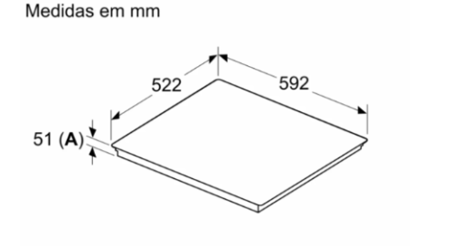 PLACA SIEMENS de indução 60 cm Preto Instalação na superfície sem moldura EH631HEB1E