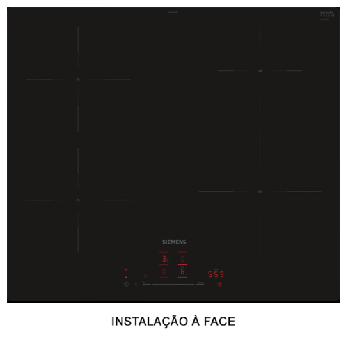 PLACA SIEMENS de indução 60 cm Preto Instalação à face EH601HEB1E