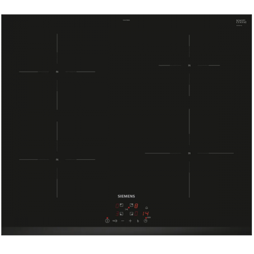 PLACA SIEMENS de indução 60 cm Preto, Instalação na superfície sem moldura EH631BEB6E