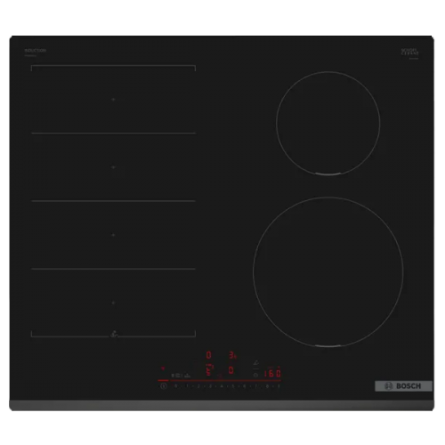 PLACAS BOSCH Serie 6 Placa de indução 60 cm Preto Instalação na superfície sem moldura PIX631HC1E