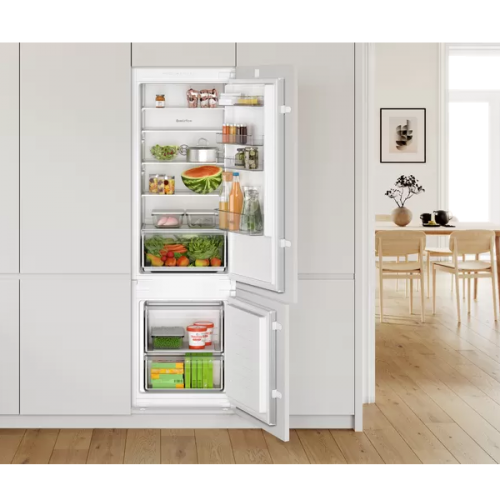 Frigorifico Combinado Encastre BOSCH Serie 2 177.2 x 54.1 cm Porta com dobradiça deslizante KIV87NSE0