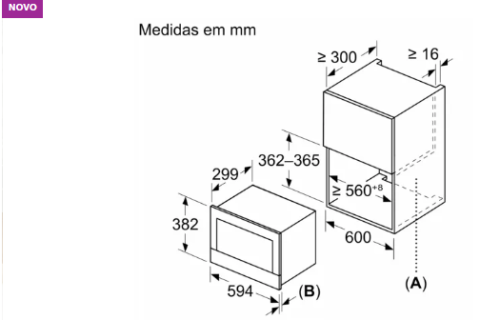 MICRO ONDAS BOSCH Serie 8 integrável Preto BER7321B1