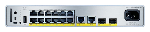 Redes Switchs Cisco Catalyst 9200CX Network Essentials interruptor compacto - L3 - Administrado 2 x 10 Gigabit SFP montável em trilho