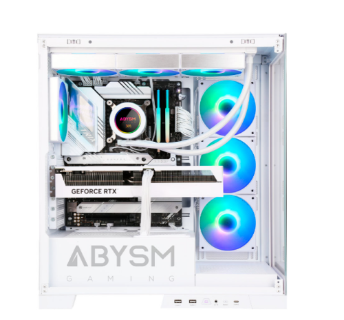 Caixa para computador ABYSM GAMING DANUBE SAVA H500 Branca, Transparente AB123512