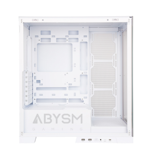 Caixa para computador ABYSM GAMING DANUBE SAVA H500 Branca, Transparente AB123512