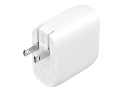 BELKIN Adaptador de alimentação 60 Watt 2.7 A  carregador rapido, Fornecimento de Energia 3.1 2 conectores de saída  2 x USB branco