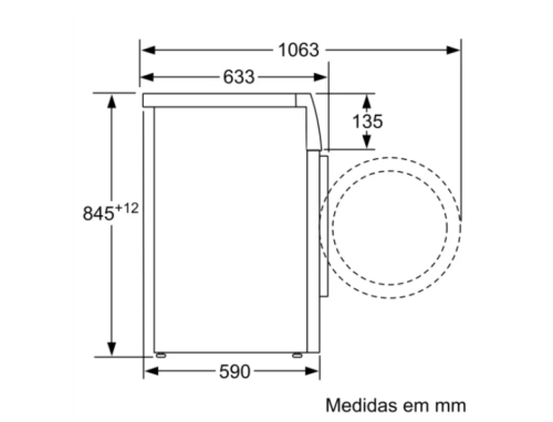 MÁQUINA LAVAR ROUPA BOSCH WAN24200EP 1200R.9KG.VAPOR-Serie 4 